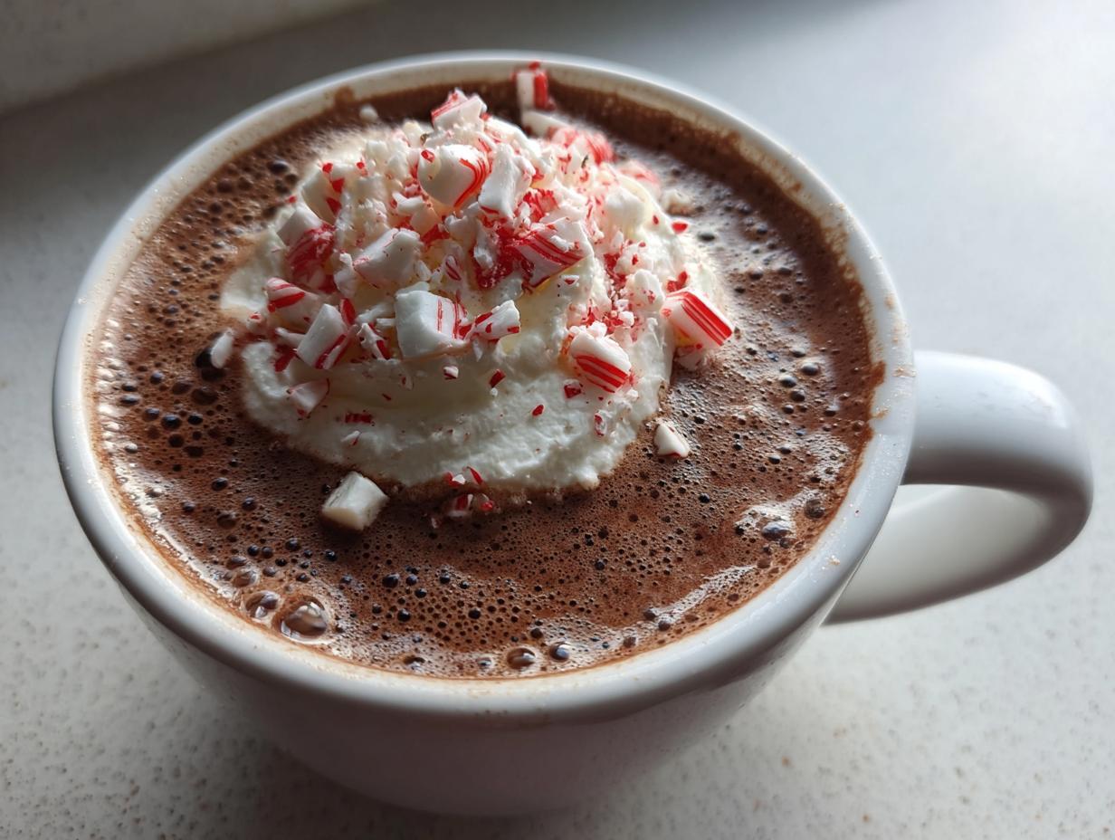 Creamy Peppermint Hot Chocolate