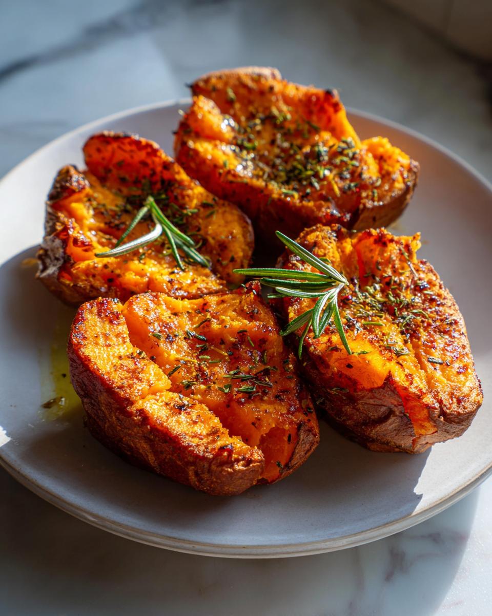 5-Star Crispy Smashed Sweet Potatoes You Need to Try 8 Crispy Smashed Sweet Potatoes - detail 3