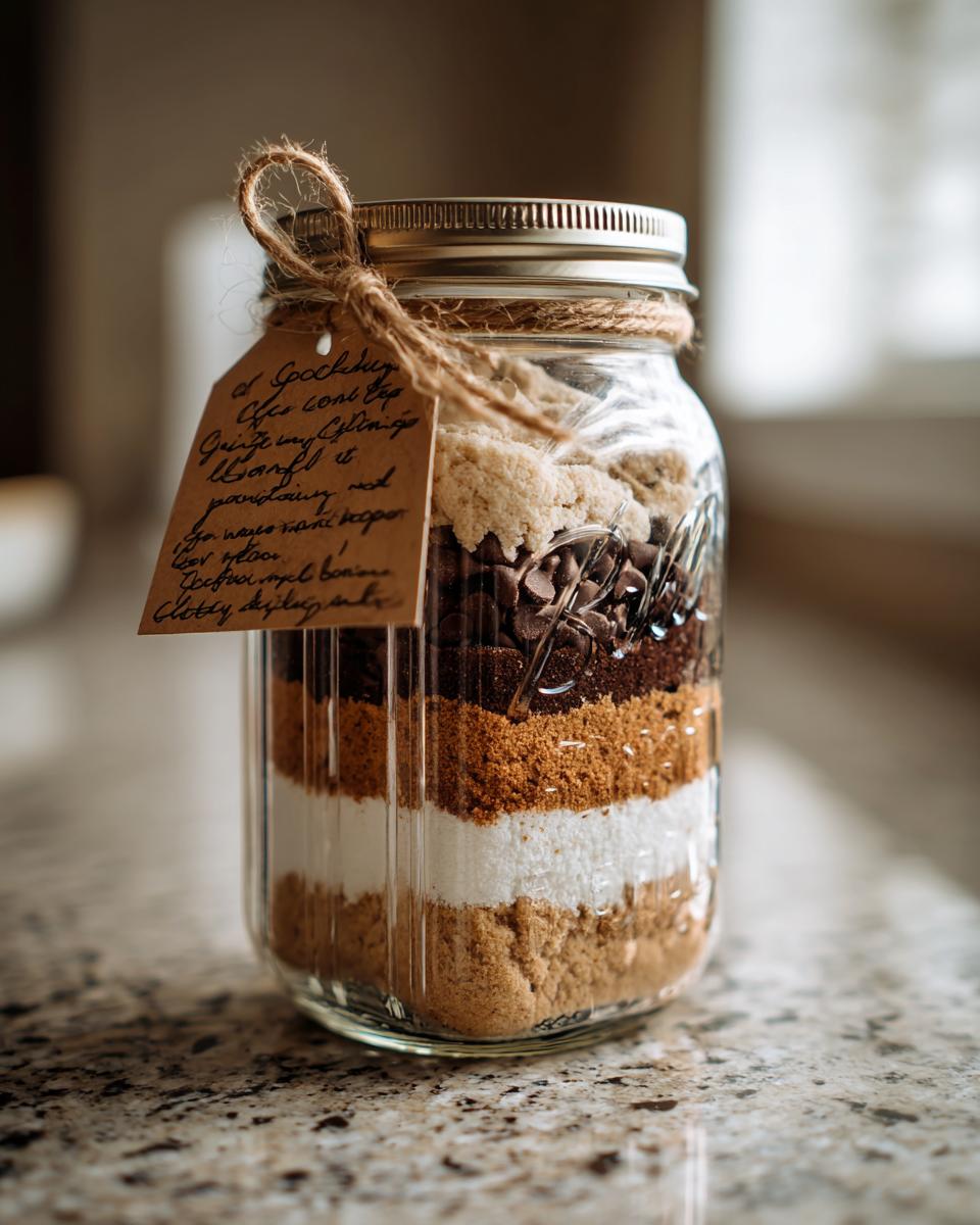 DIY Cookie Mix in a Jar - detail 1
