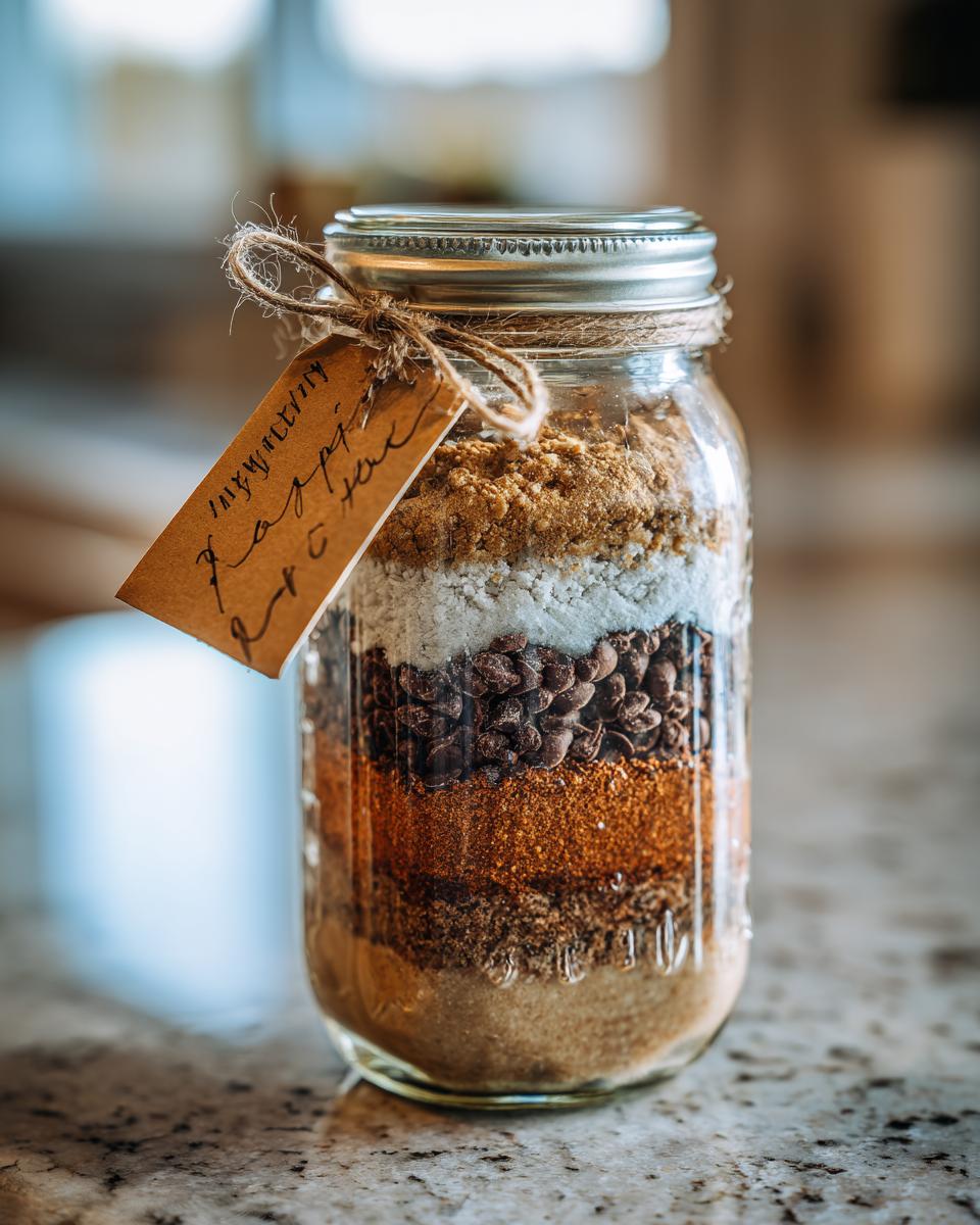 DIY Cookie Mix in a Jar - detail 3