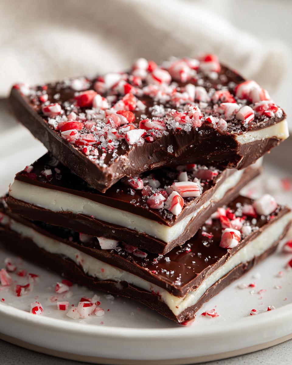 10-Minute Double Chocolate Peppermint Bark Heaven 6 Double Chocolate Peppermint Bark - detail 1
