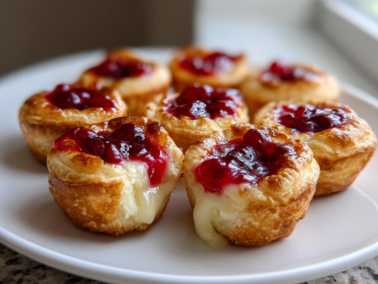 Easy 3-Ingredient Cranberry Brie Bites