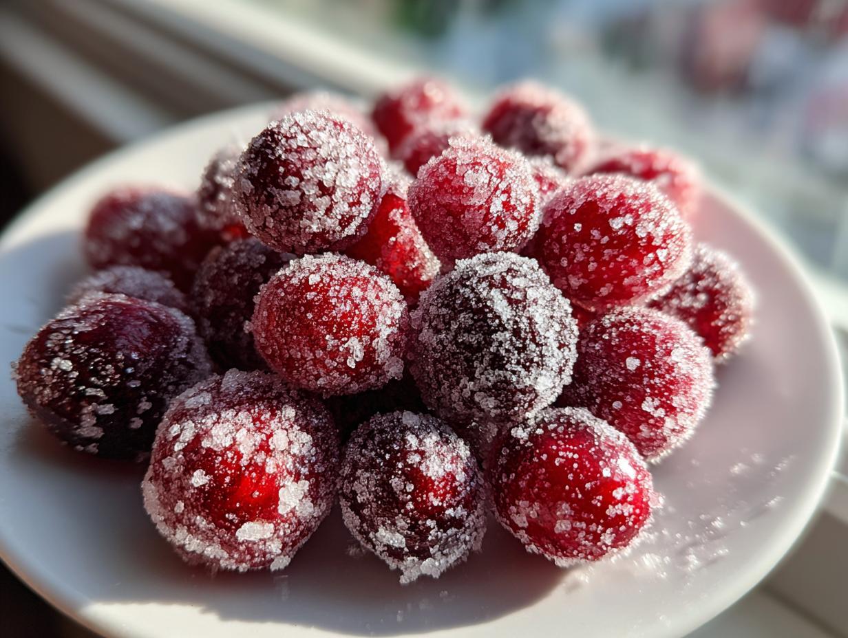 Festive Sugared Cranberries Recipe