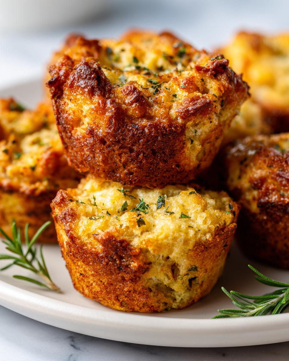 Irresistible Garlic Herb Stuffing Muffins in 25 Minutes 6 Garlic Herb Stuffing Muffins - detail 1