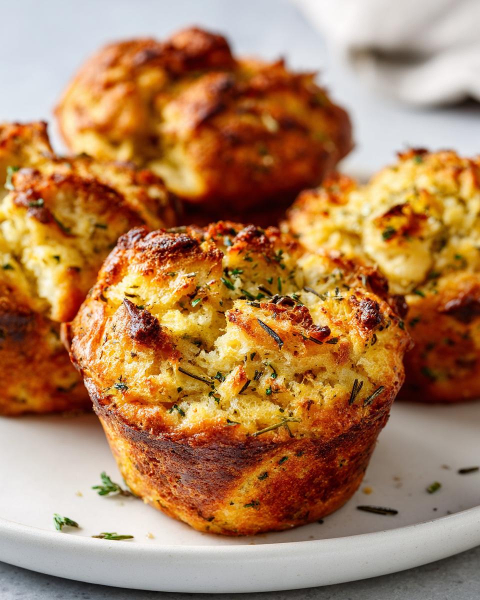 Irresistible Garlic Herb Stuffing Muffins in 25 Minutes 7 Garlic Herb Stuffing Muffins - detail 2
