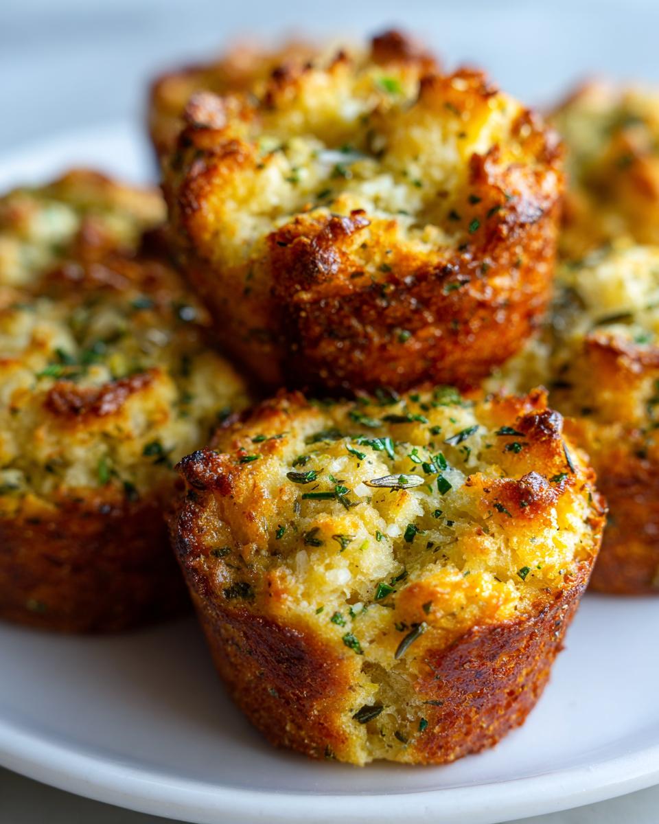 Irresistible Garlic Herb Stuffing Muffins in 25 Minutes 9 Garlic Herb Stuffing Muffins - detail 4