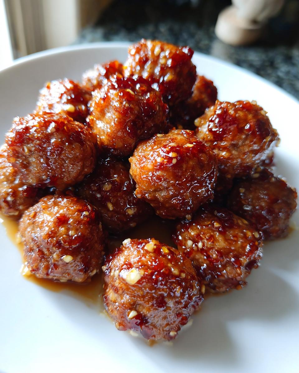 Holiday Honey-Garlic Meatballs - detail 2