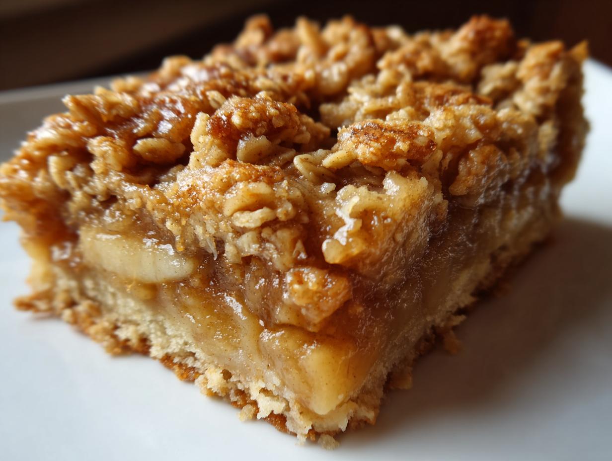 Holiday Spiced Apple Crumble Bars