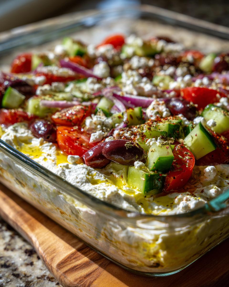 15-Minute Layered Greek Dip That Wows Every Crowd 6 Layered Greek Dip - detail 1