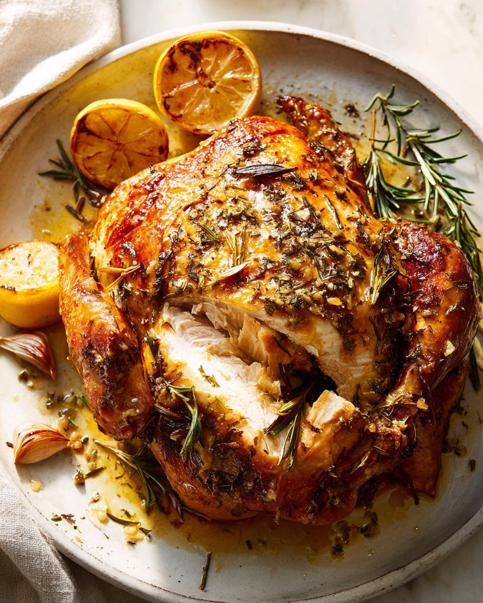 Juicy Lemon Herb Roasted Chicken Recipe in Just 15 Minutes Prep 5 Lemon Herb Roasted Chicken - detail 1