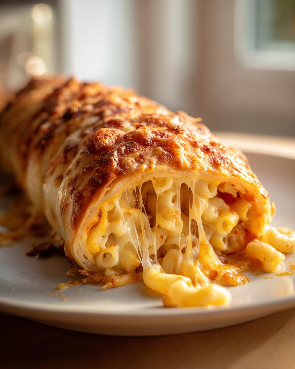 Irresistible 15-Minute Mac and Cheese Stromboli Recipe 6 Mac and Cheese Stromboli - detail 1