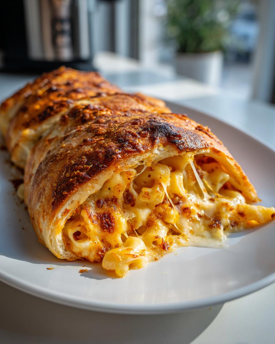 Irresistible 15-Minute Mac and Cheese Stromboli Recipe 7 Mac and Cheese Stromboli - detail 2