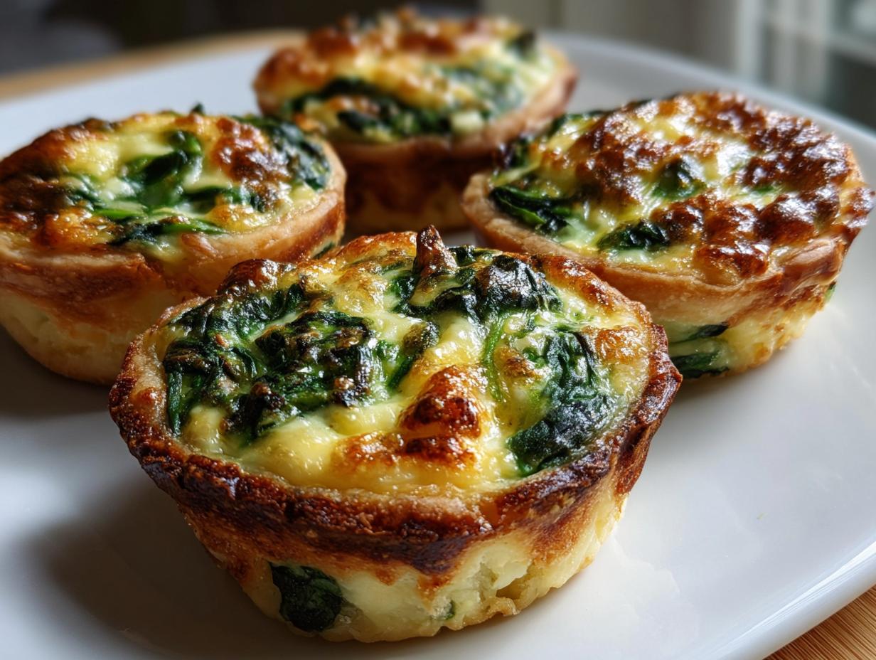 Mini Quiches with Spinach