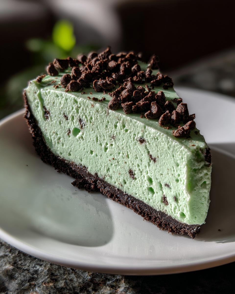 Irresistible Mint Chocolate Chip Cheesecake in 5 Easy Steps 8 Mint Chocolate Chip Cheesecake - detail 3