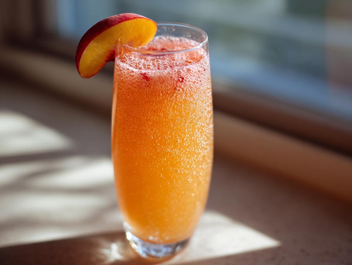 Non-Alcoholic Peach Bellini