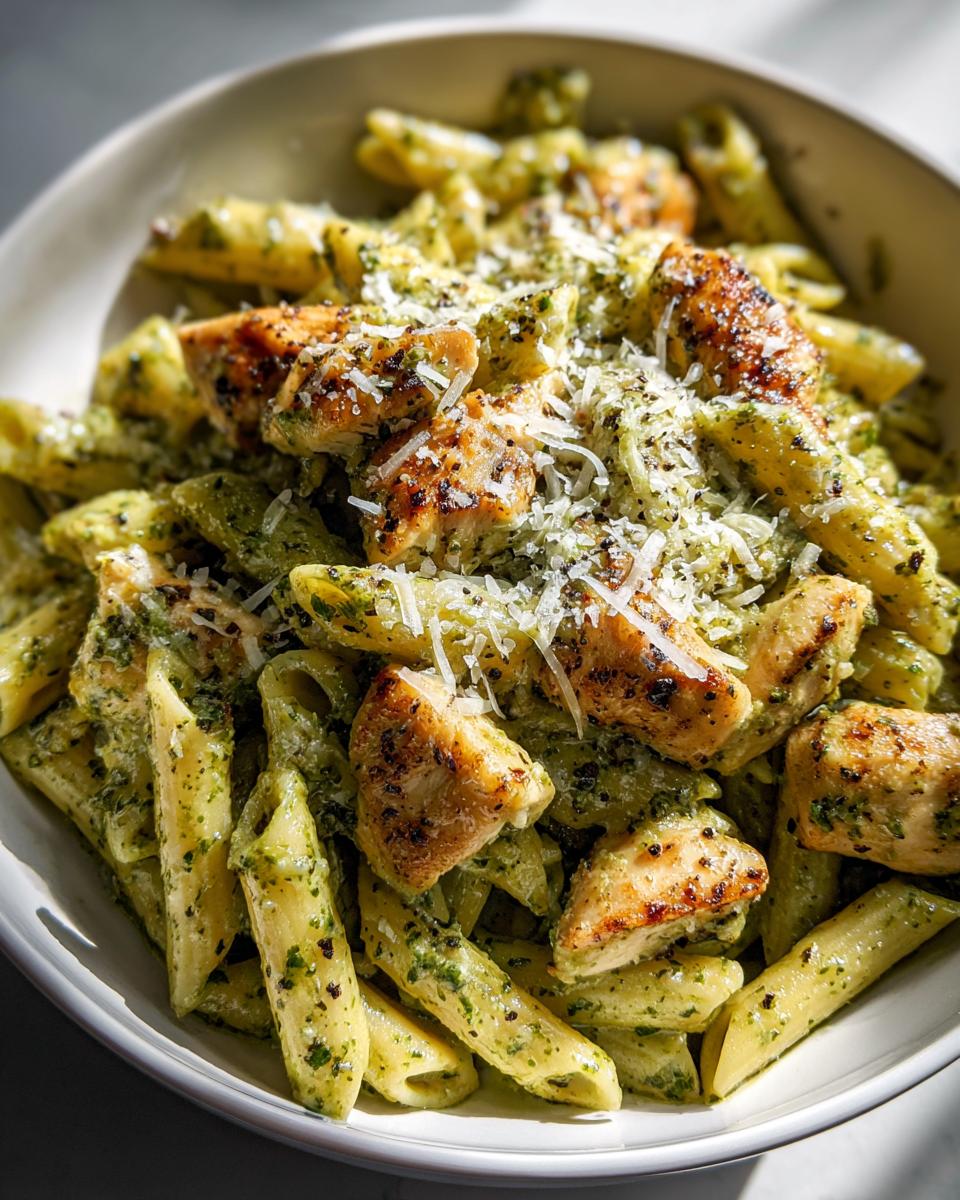 35-Minute One-Pot Creamy Chicken Pesto Pasta Recipe - Amazing 6 One-Pot Creamy Chicken Pesto Pasta - detail 1