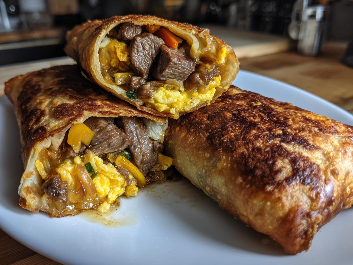 Philly Cheesesteak Egg Rolls