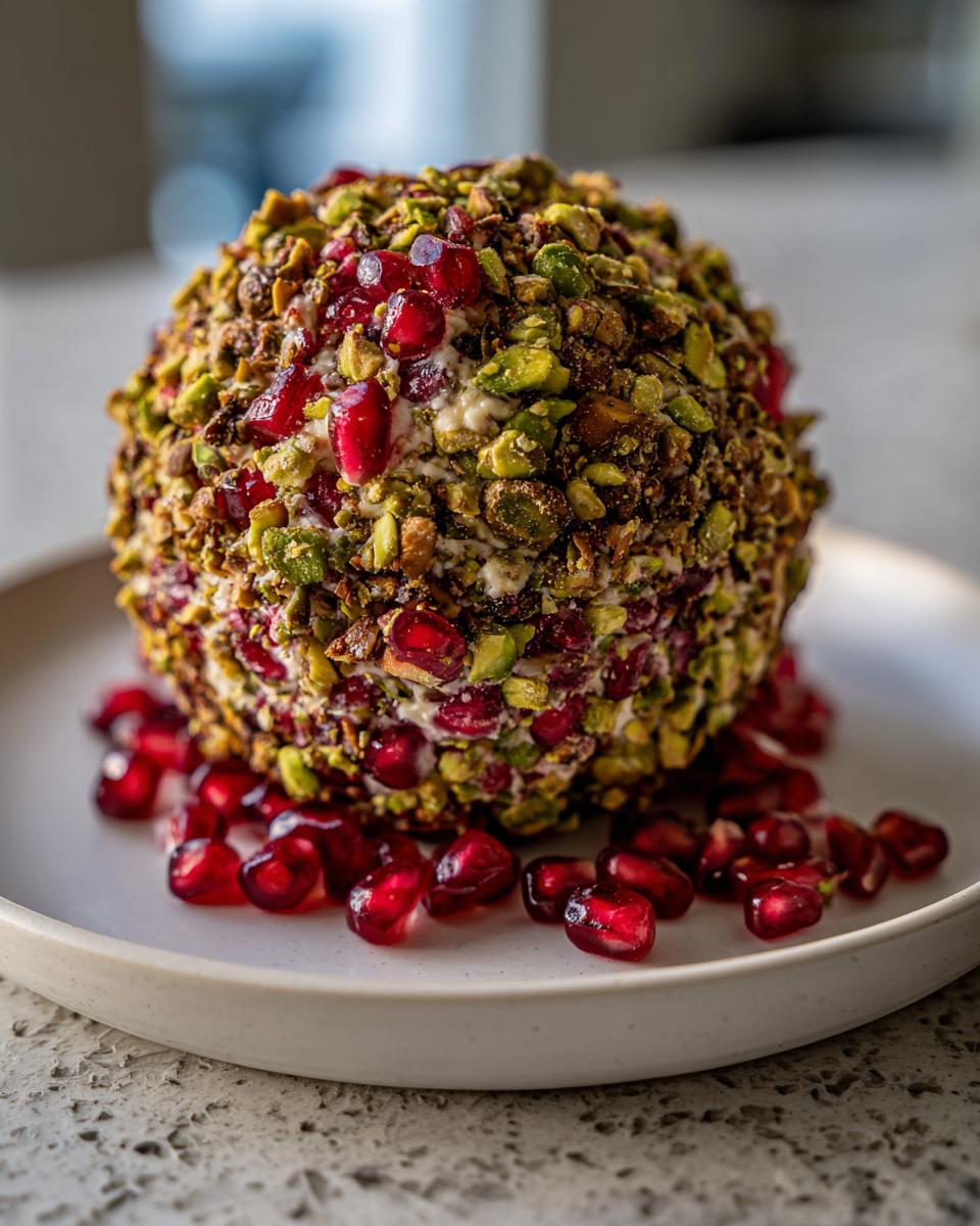 5-Minute Magical Pomegranate Pistachio Cheeseball to Wow Guests 6 Pomegranate Pistachio Cheeseball - detail 1