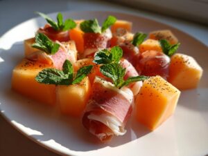 Prosciutto-Wrapped Melon Bites