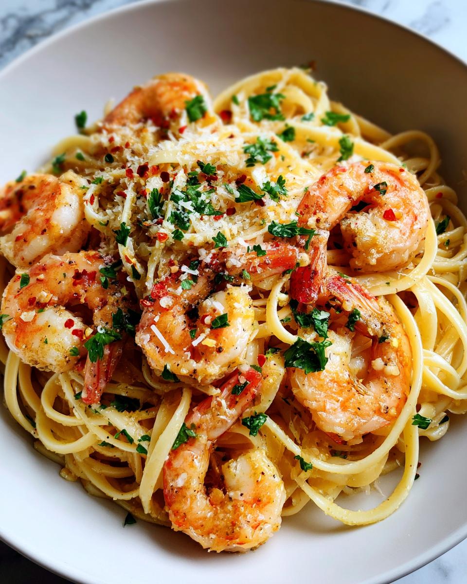 Quick Shrimp Scampi with Linguine - detail 1