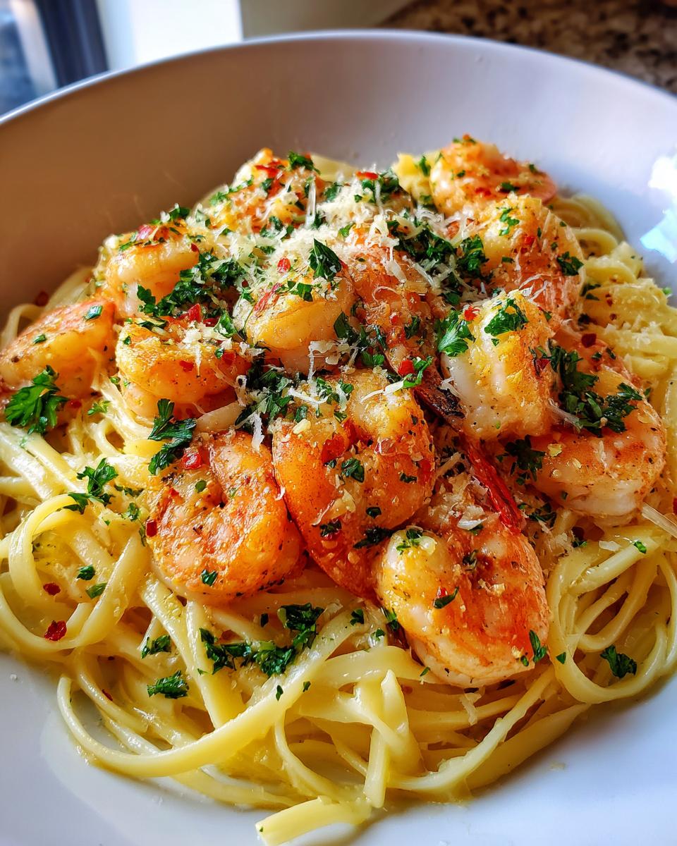 Quick Shrimp Scampi with Linguine - detail 2