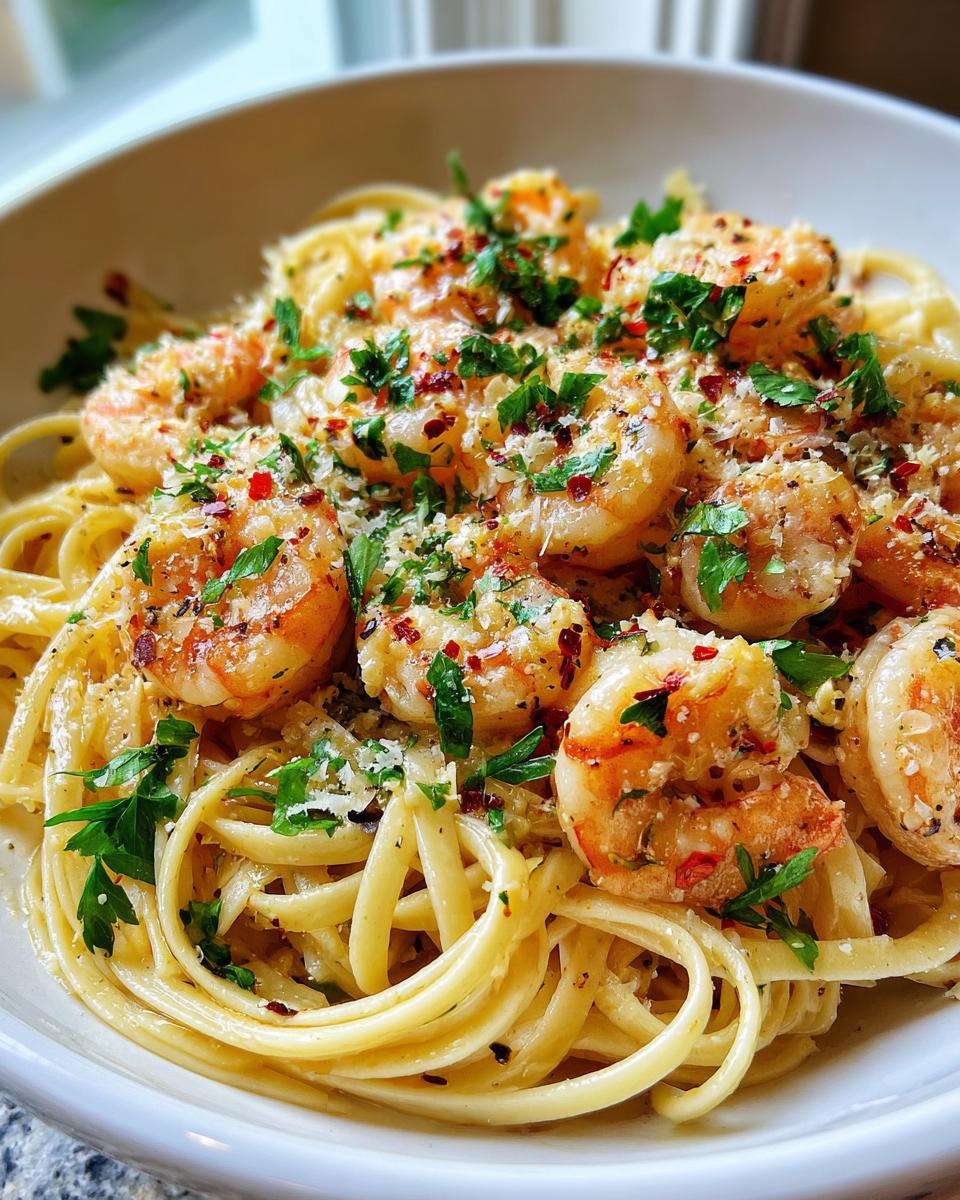 Quick Shrimp Scampi with Linguine - detail 3