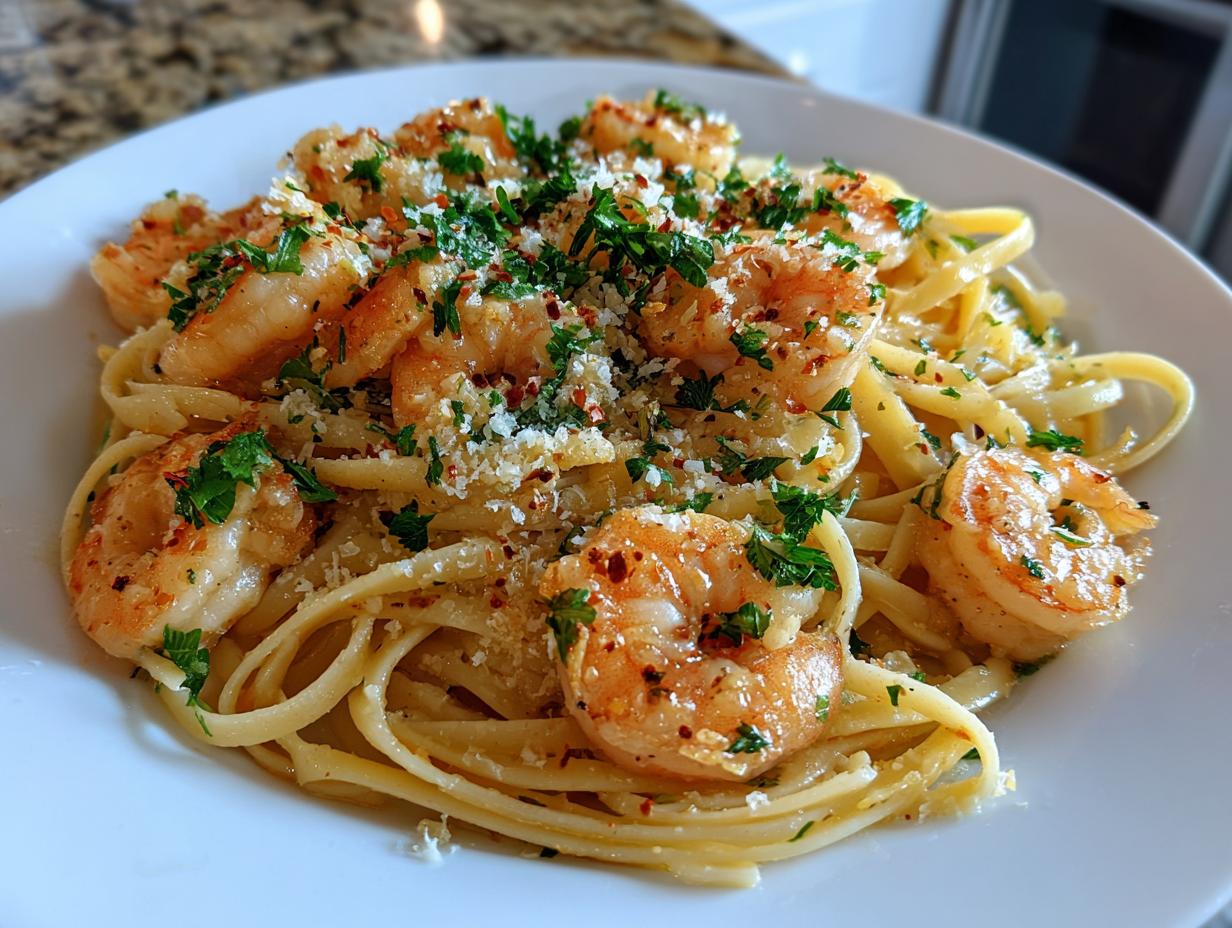 Quick Shrimp Scampi with Linguine