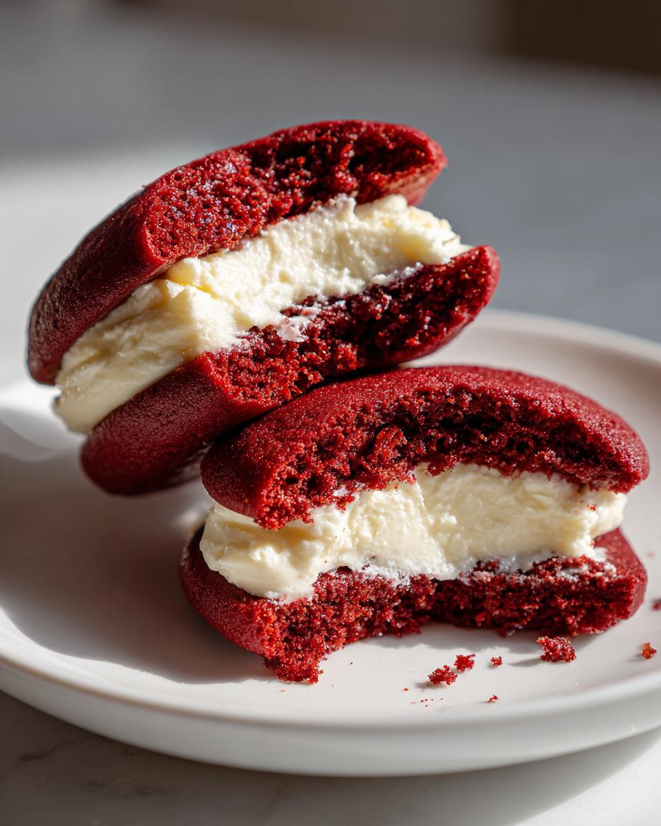3 Secrets to Perfect Red Velvet Whoopie Pies You'll Love 8 Red Velvet Whoopie Pies - detail 3