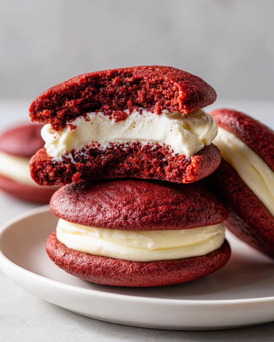 3 Secrets to Perfect Red Velvet Whoopie Pies You'll Love 9 Red Velvet Whoopie Pies - detail 4