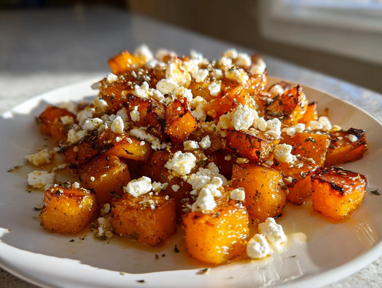 Roasted Butternut Squash with Feta