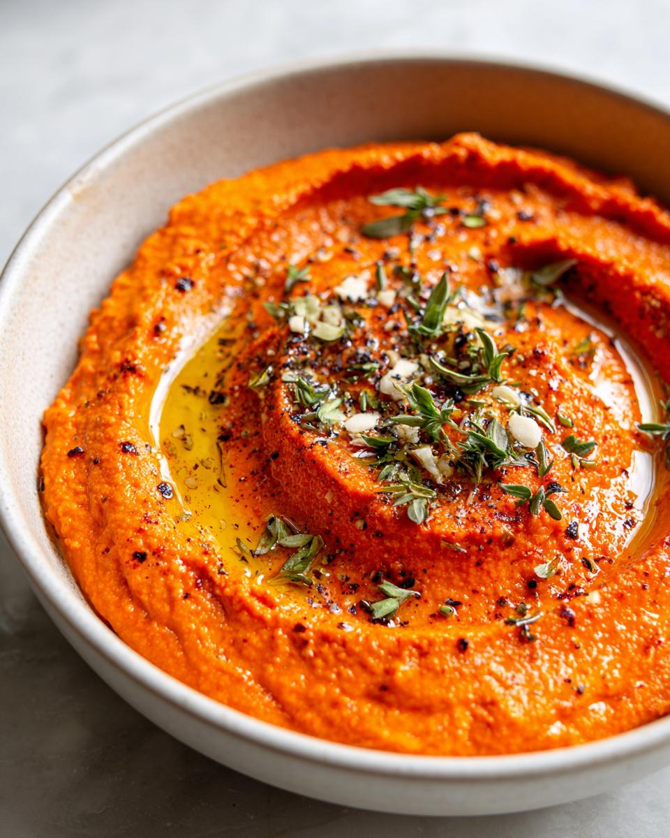 35-Minute Roasted Red Pepper Dip That Steals the Show 6 Roasted Red Pepper Dip - detail 1