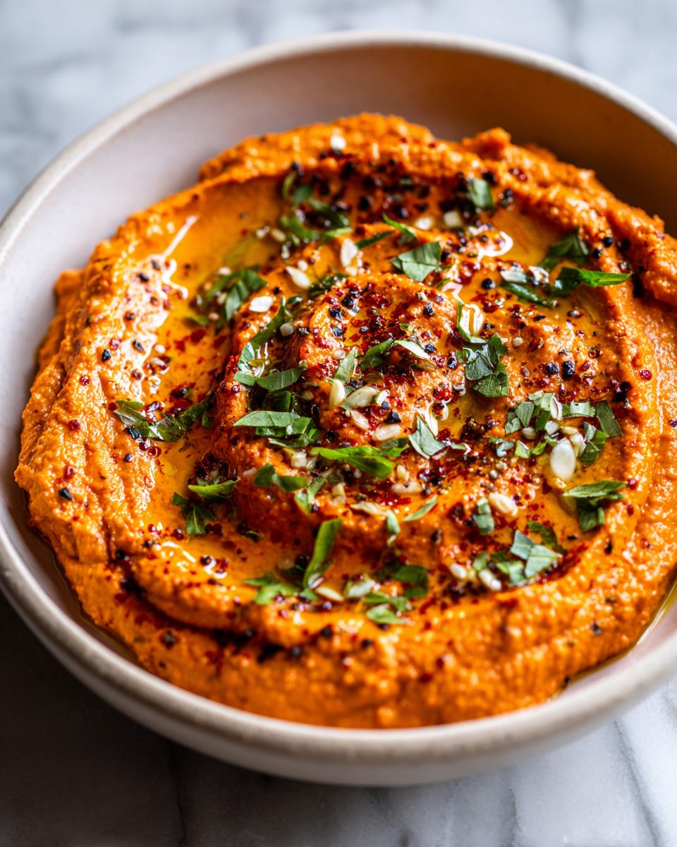 35-Minute Roasted Red Pepper Dip That Steals the Show 8 Roasted Red Pepper Dip - detail 3