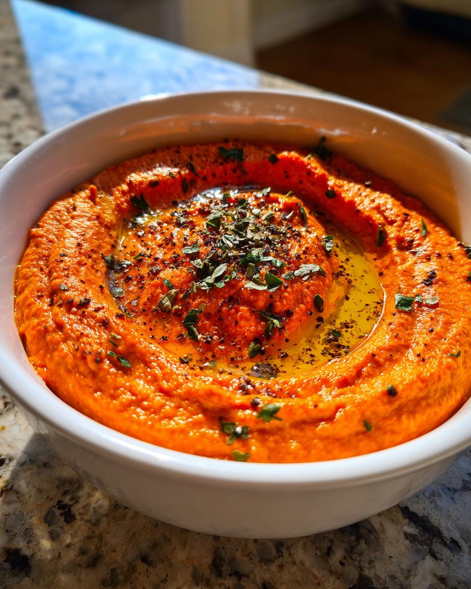 35-Minute Roasted Red Pepper Dip That Steals the Show 9 Roasted Red Pepper Dip - detail 4