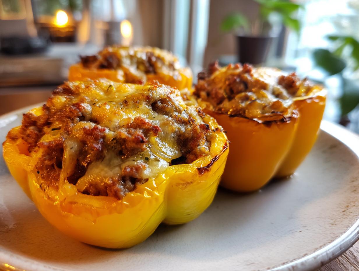 Sausage Stuffed Mini Peppers