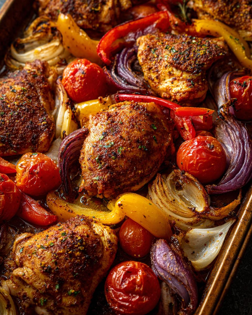 30-Minute Sheet Pan Chicken and Veggie Shawarma – Blindingly Good! 3 Sheet Pan Chicken and Veggie Shawarma - detail 1