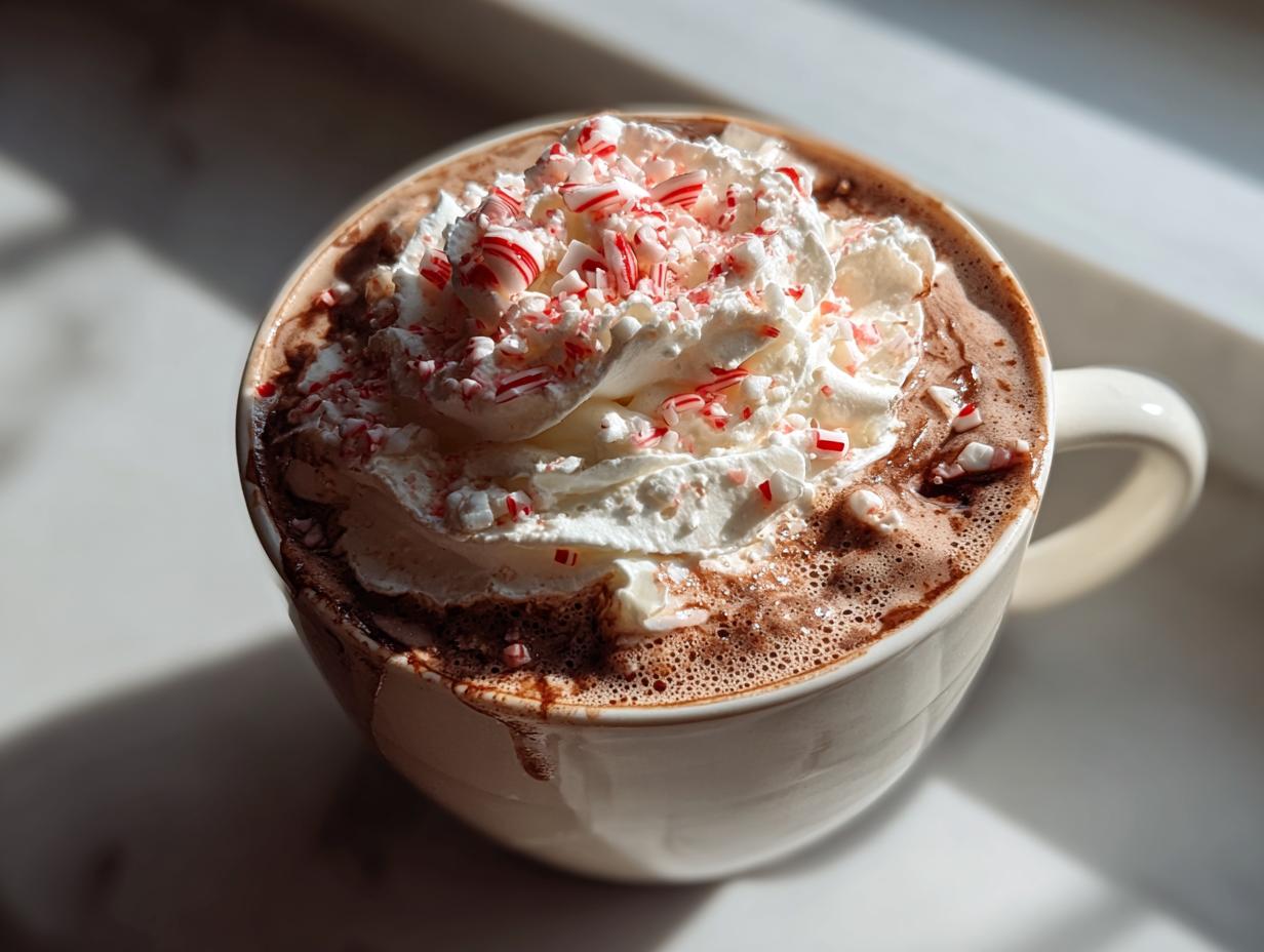 Slow Cooker Peppermint Hot Chocolate