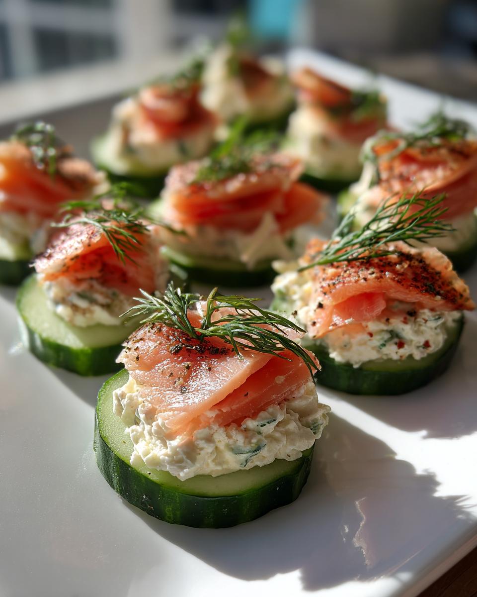 15-Minute Smoked Salmon Cucumber Bites That Always Wow 8 Smoked Salmon Cucumber Bites - detail 3