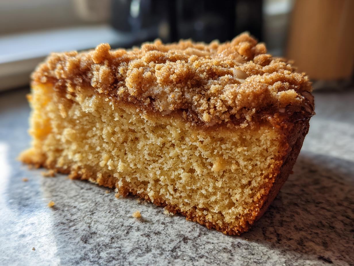 Soft Eggnog Crumb Cake