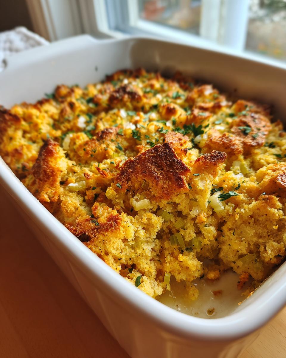 Southern Cornbread Dressing - detail 1