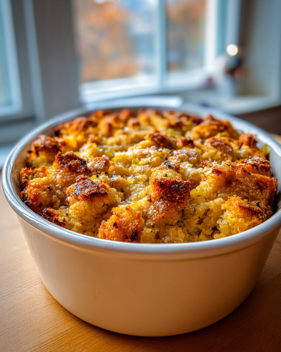 Southern Cornbread Dressing - detail 2