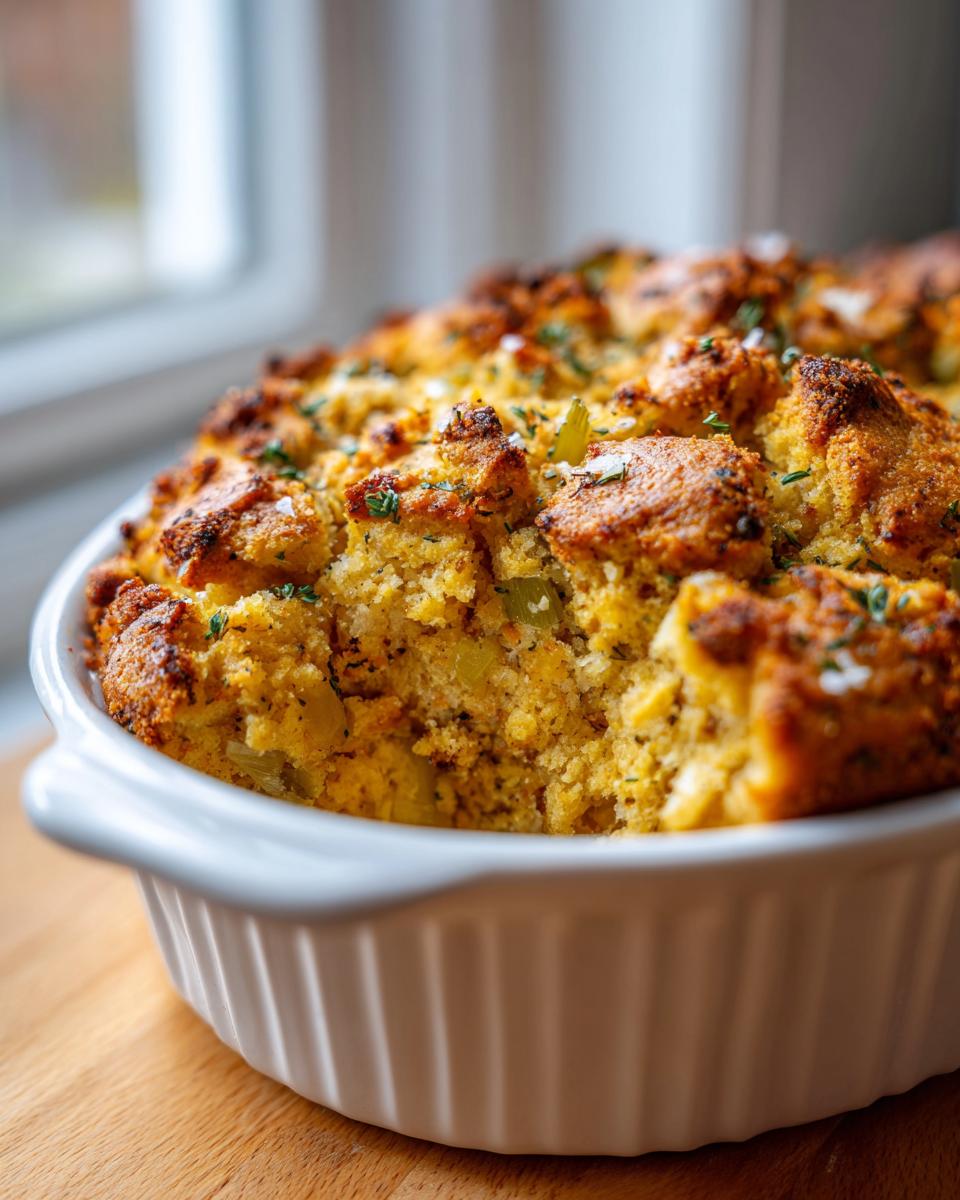 Southern Cornbread Dressing - detail 4