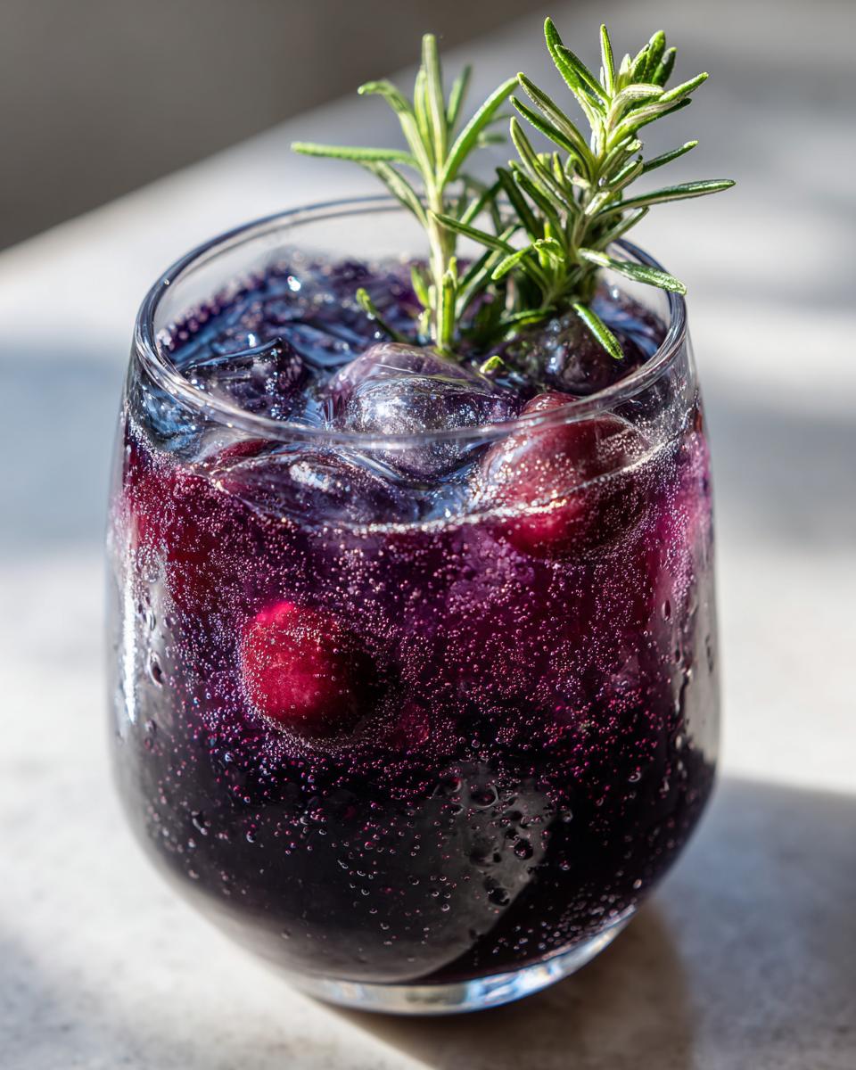 5-Minute Sparkling Grape and Rosemary Mocktail - Irresistibly Refreshing 6 Sparkling Grape and Rosemary Mocktail - detail 1