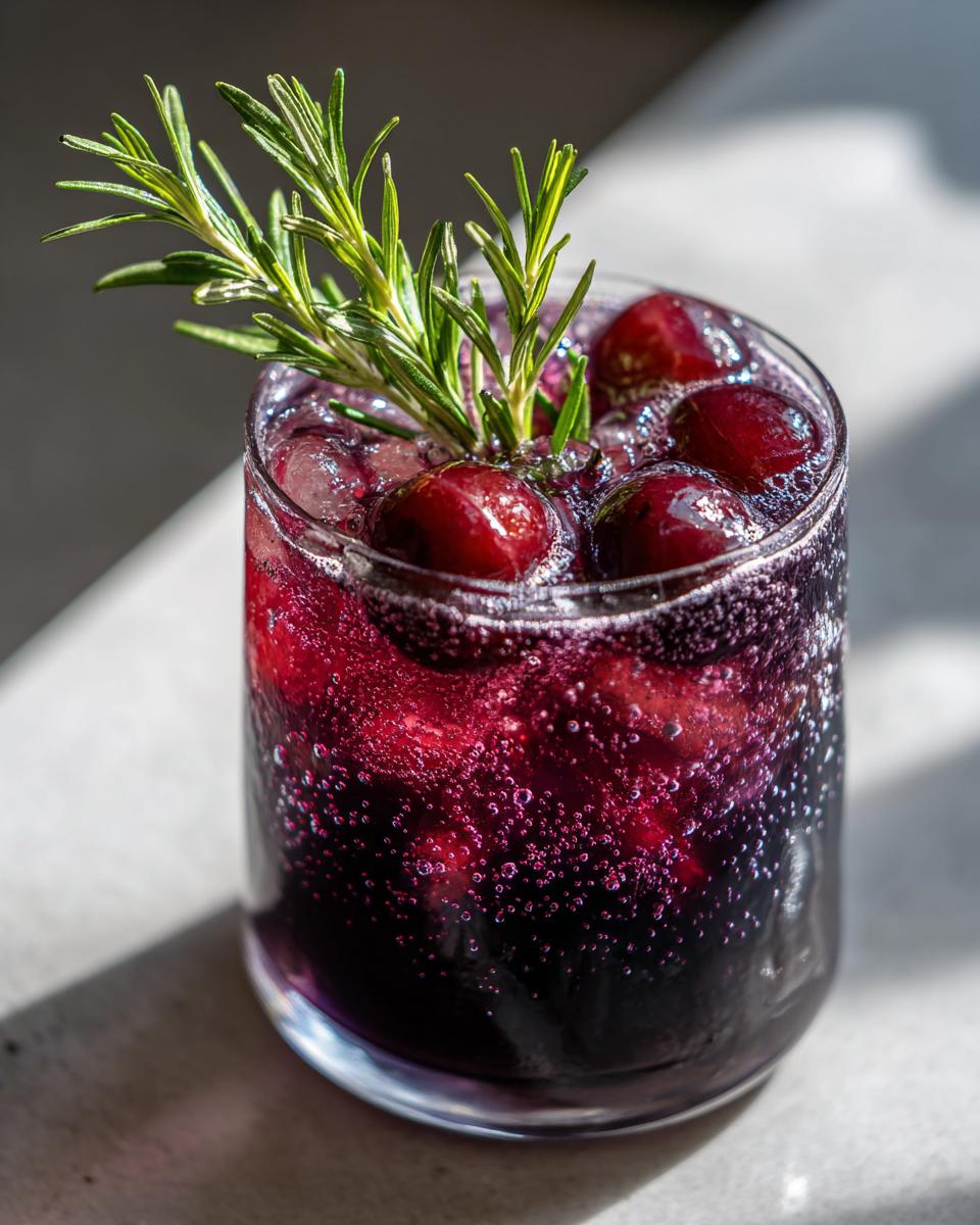 5-Minute Sparkling Grape and Rosemary Mocktail - Irresistibly Refreshing 7 Sparkling Grape and Rosemary Mocktail - detail 2