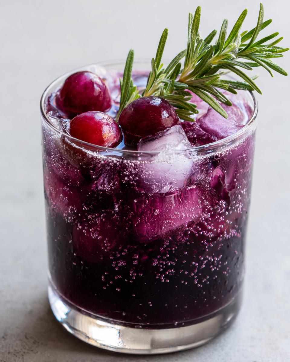 5-Minute Sparkling Grape and Rosemary Mocktail - Irresistibly Refreshing 8 Sparkling Grape and Rosemary Mocktail - detail 3
