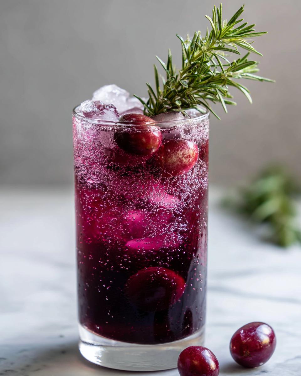 5-Minute Sparkling Grape and Rosemary Mocktail - Irresistibly Refreshing 9 Sparkling Grape and Rosemary Mocktail - detail 4