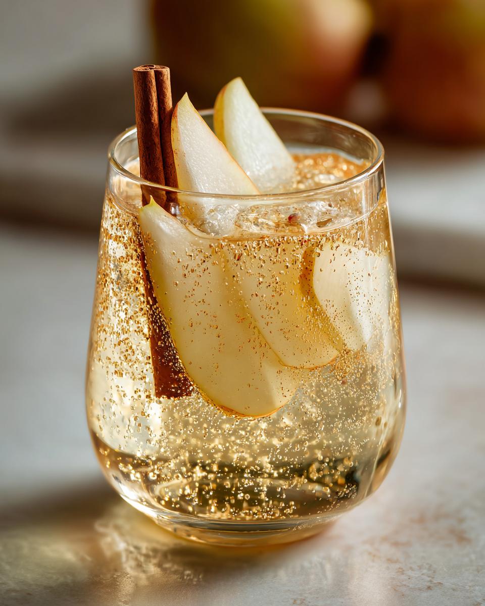 Delectable Sparkling Pear and Cinnamon Mocktail in Just 10 Minutes 7 Sparkling Pear and Cinnamon Mocktail - detail 2