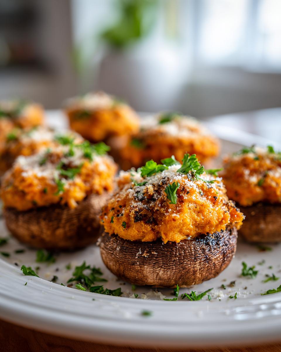 Sweet Potato Stuffed Mushrooms - detail 2