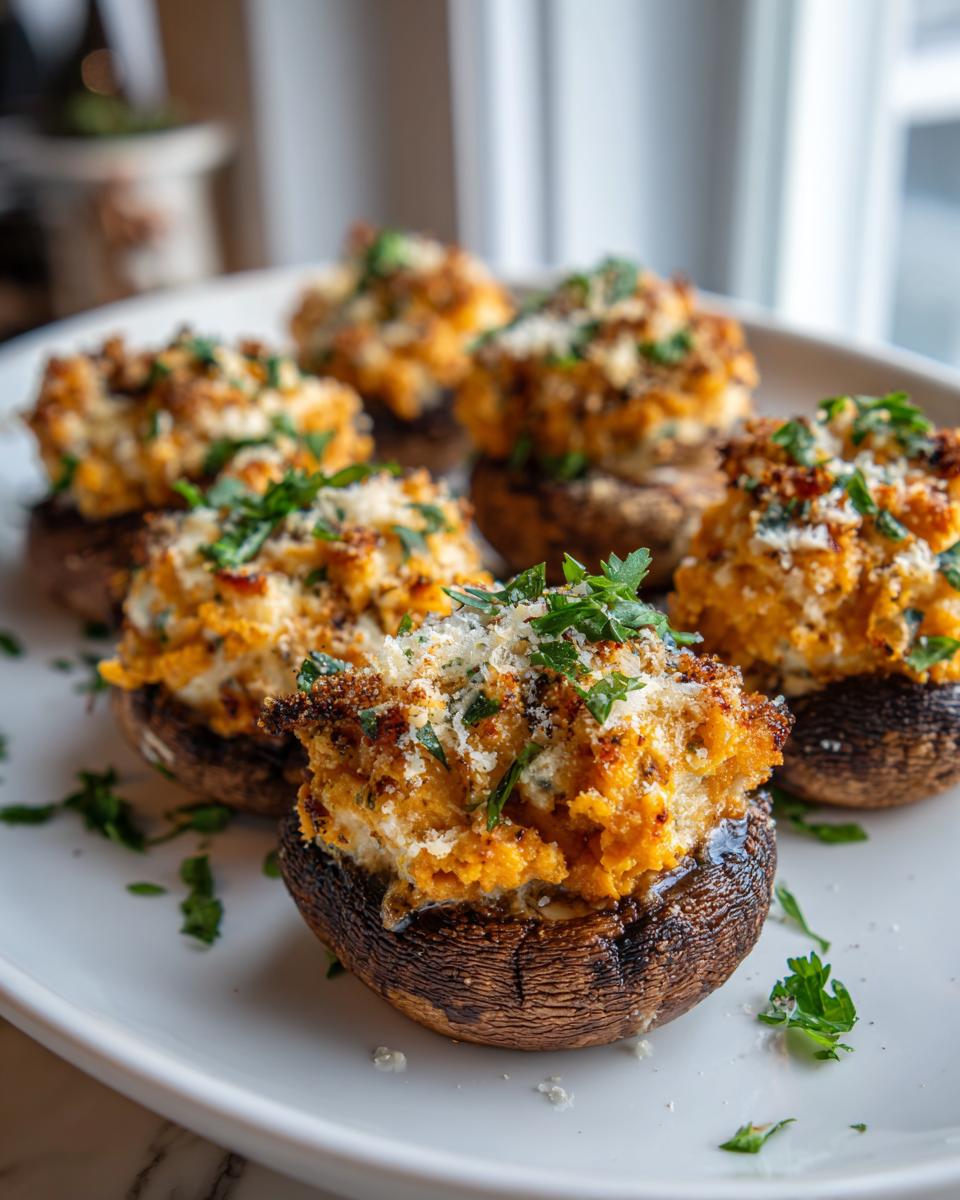 Sweet Potato Stuffed Mushrooms - detail 3