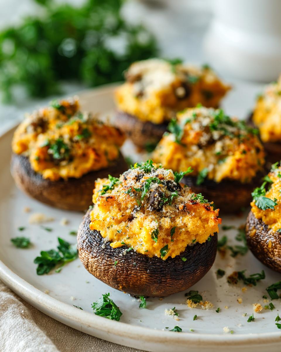 Sweet Potato Stuffed Mushrooms - detail 4
