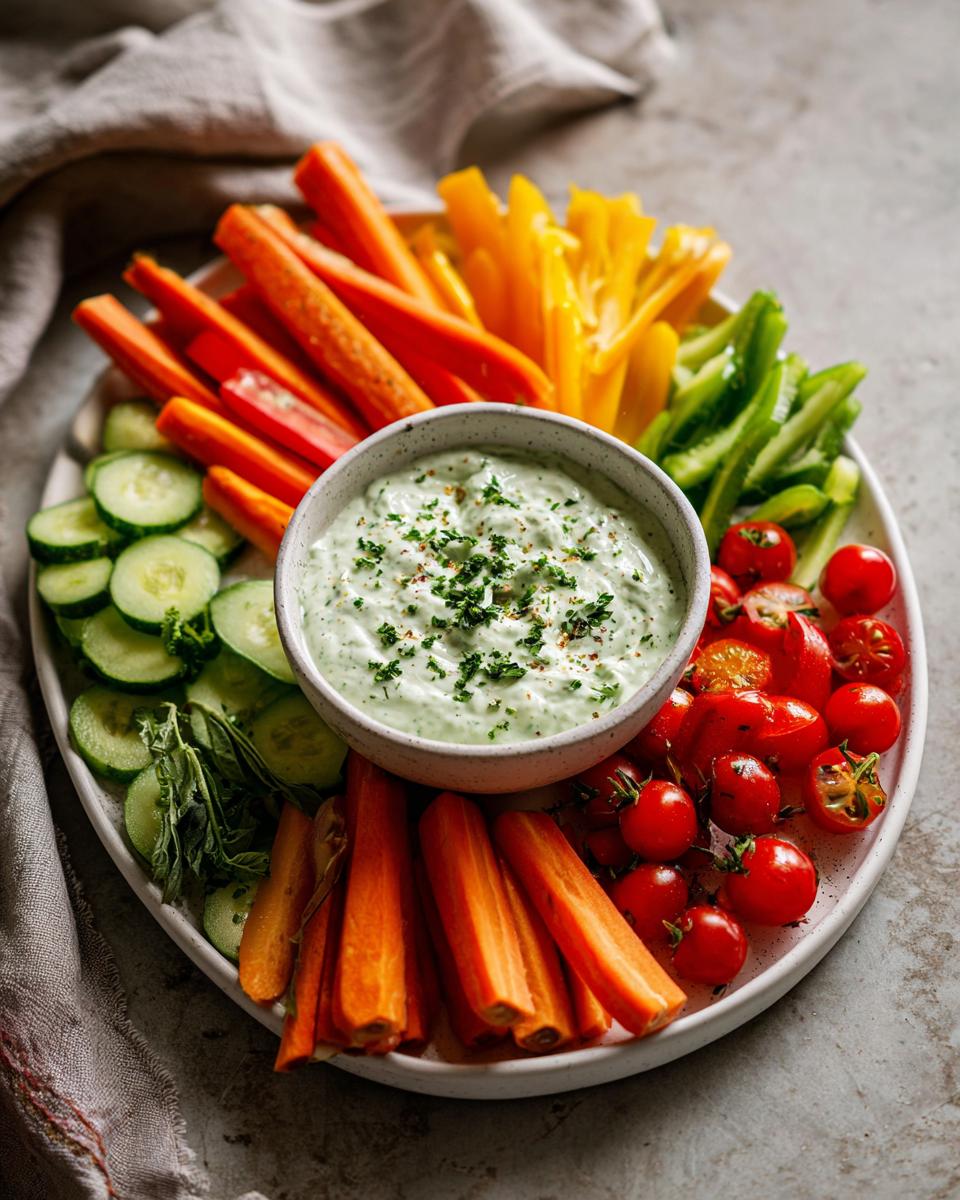 Veggie Platter with Green Goddess Dip - detail 1